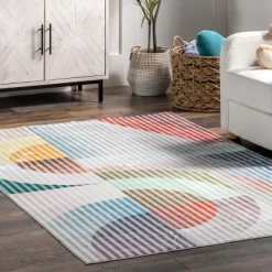 NuLOOM Erikka Abstract Striped Kids Machine Washable Area Rug -Northlight Store GUEST b718cc4e 0874 4a09 94d2 2895593dd89f