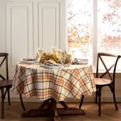 Russet Harvest Woven Plaid Tablecloth - Elrene Home Fashions -Northlight Store GUEST b73cb9f1 e5ff 4177 9bba 5d6d2724eb39