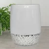 Small Round Plastic Vintage Bathroom Wastebasket - Nu Steel