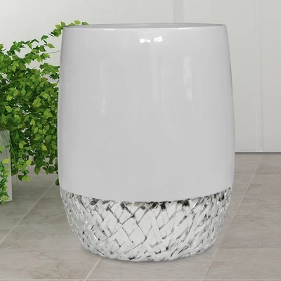 Small Round Plastic Vintage Bathroom Wastebasket - Nu Steel 3 Small Round Plastic Vintage Bathroom Wastebasket - Nu Steel