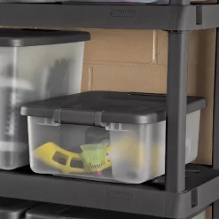 Sterilite 25 Quart Shelf Tote With Flat Gray Lid And Platinum Latches (18 Pack) -Northlight Store GUEST b88d005a 690a 4fe4 a4c1 b4ea4a7159d4