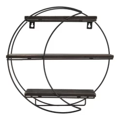 Farmlyn Creek Metal Crescent Moon Wall Shelf, Rustic Home Wall Decor For Crystals, Essential Oils, Plants, 12 X 12 X 3 In -Northlight Store GUEST b90d9fcb 9a47 4b11 aa1a be09e646962a