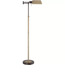 Regency Hill Rustic Farmhouse Swing Arm Pharmacy Floor Lamp 54" Tall Bronze Faux Wood Adjustable Height Living Room Reading Bedroom Office -Northlight Store GUEST b90ff87a 8e92 43db 9bba c3690e32a9ef