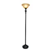 1 Light Restoration Torchiere Floor Lamp With Marbleized Amber Glass Shade Brown - Elegant Designs -Northlight Store GUEST b9b8c530 9697 4cb3 b671 c6e9f450a3e1