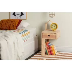 Sweedi Solid Wood 1 Drawer Nightstand Natural Wood - South Shore -Northlight Store GUEST b9d277ae 05fe 4c22 81c3 34110692746c