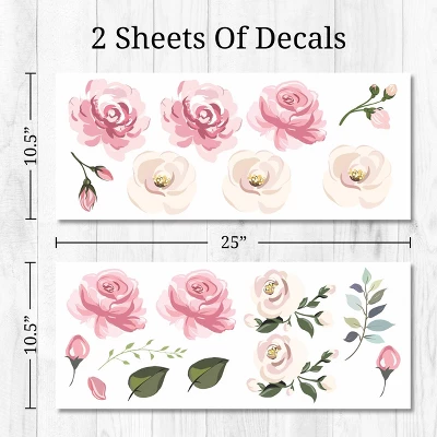 Pastel Floral Wall Decor - Decalcomania 8 Pastel Floral Wall Decor - Decalcomania - Image 6