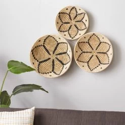 Set Of 3 Seagrass Plate Handmade Basket Wall Decors Brown - Olivia & May -Northlight Store GUEST bb9b3d97 e31a 4d92 b839 28313dd9f951