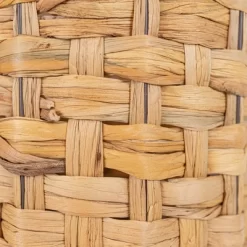 Set Of 2 Hand Woven With Tassel Baskets Water Hyacinth, Metal & Cotton Rope By Foreside Home & Garden -Northlight Store GUEST bc16cf91 55f8 4c21 9e41 c364be9f3d37