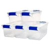 Homz 7.5 Quart Clear Plastic Stackable Storage Container Tote With Secure Latching Lid For Home And Office Organization -Northlight Store GUEST bc3ddda0 bbfc 4033 bdfa aed5dd5f5d22