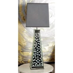 Contemporary Glass Mirrored Table Lamp Silver - Olivia & May -Northlight Store GUEST bc653f6c c7d0 408c aea0 41c8b65889ac