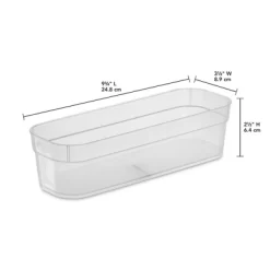 Sterilite 13538608 Narrow Storage Trays With Sturdy Banded Rim And Textured Bottom For Desktop And Drawer Organizing, Clear (24 Pack) -Northlight Store GUEST bd1be34a bad1 4d98 8c94 c85e5756dca6