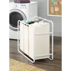 Whitmor Retro Triple Laundry Sorter White 14 Whitmor Retro Triple Laundry Sorter White -Northlight Store GUEST bd2e1957 fe20 4173 bac4 594c74051754