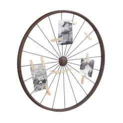 Metal Bike Wheel Wall Decor With Clothespin Photo Brown - Olivia & May 13 Metal Bike Wheel Wall Decor With Clothespin Photo Brown - Olivia & May -Northlight Store GUEST be2f98dd 778d 4c73 abe5 17ec7f0f2b97