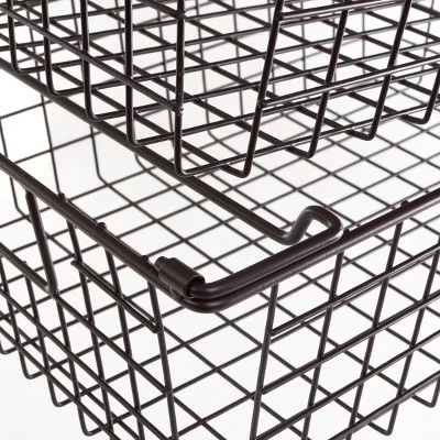 Set Of 2 Storage Bins - Basket Set For Toy, Kitchen, Closet, And Bathroom Storage - Medium Shelf Organizers With Handles By Home-Complete (Brown) 11 Set Of 2 Storage Bins - Basket Set For Toy, Kitchen, Closet, And Bathroom Storage - Medium Shelf Organizers With Handles By Home-Complete (Brown) - Image 9