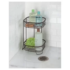 15"x9" Square Free Standing Or Shower Storage Shelves Bronze - IDESIGN