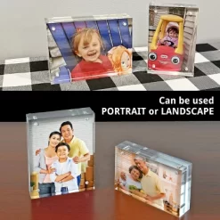 Azar Displays Clear Acrylic Magnetic Photo Block Frame Set With TWO 5x7 Size Frames -Northlight Store GUEST c03aaa3d 2660 4569 8e17 9a656674af81