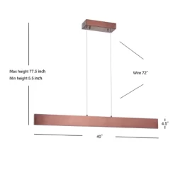 40" Adjustable Metal Draper Dimmable Linear Pendant (Includes Energy Efficient Light Bulb) - JONATHAN Y -Northlight Store GUEST c0491739 dec7 49c0 837f 086305609ee0