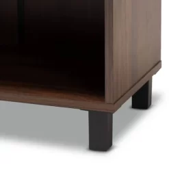 Rossin Walnut Finished 2 Door Wood Entryway Shoe Storage Cabinet Brown - Baxton Studio -Northlight Store GUEST c192aed1 aeff 416c ba80 3200027eef17