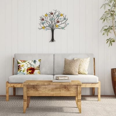 Hastings Home Hand Painted Tree Of Life Butterfly Metal Wall Art 7 Hastings Home Hand Painted Tree Of Life Butterfly Metal Wall Art - Image 5