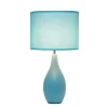 18.11" Traditional Standard Ceramic Dewdrop Table Desk Lamp With Matching Fabric Shade Blue - Creekwood Home -Northlight Store GUEST c2932779 f109 4954 a6ab 8b0c29c9c27f
