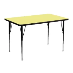 Emma And Oliver 30x48 Rectangle Laminate Adjustable Activity Table -Northlight Store GUEST c2cc41a1 fa56 496b 89d8 0c786d5e89a0 1