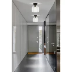 7.75" Metal/Glass Domenic Flush Mount (Includes Energy Efficient Light Bulb) - JONATHAN Y -Northlight Store GUEST c320039d 7335 4486 a8e4 2f3e9309a7b6