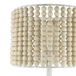 25" Eliza Metal And Tan Wood Beaded Drum Shade Table Lamp White - River Of Goods 19 25" Eliza Metal And Tan Wood Beaded Drum Shade Table Lamp White - River Of Goods -Northlight Store GUEST c392cc96 4d32 4c73 ab80 d04332dc8d3d
