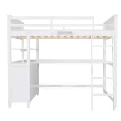 Full Size Wooden Loft Bed With Drawers, Shelves And Desk - ModernLuxe 16 Full Size Wooden Loft Bed With Drawers, Shelves And Desk - ModernLuxe -Northlight Store GUEST c3992a1b 9260 46e7 91e0 03c2c94843ca