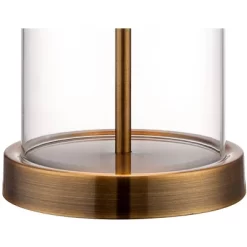 360 Lighting 26" High Cylinder Country Cottage Table Lamps Set Of 2 Fillable Clear Gold Finish Glass Metal White Shade Living Room Bedroom Bedside -Northlight Store GUEST c39c00c7 acd4 4fe8 bb2d 5da094bae523