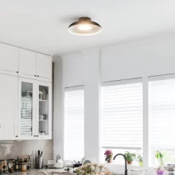 1-Light LED Integrated Matte Black Flush Mount Ceiling Light - Globe Electric 16 1-Light LED Integrated Matte Black Flush Mount Ceiling Light - Globe Electric -Northlight Store GUEST c3e34638 fcd5 43b9 9ea3 79a36bc392ef