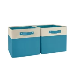 2pc Kids' 10.5" Two-Toned Folding Storage Bin Set - RiverRidge Home 32 2pc Kids' 10.5" Two-Toned Folding Storage Bin Set - RiverRidge Home -Northlight Store GUEST c40a94f3 f12a 4807 9171 c1cb37f86683