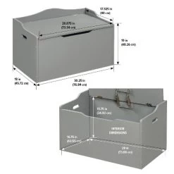 Bench Top Toy Box - Gray 11 Bench Top Toy Box - Gray -Northlight Store GUEST c475505c 08b1 49a7 b76c e5daa55cfbe0