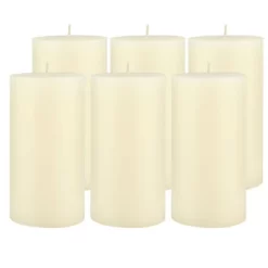 6pk Unscented Flat Top Smooth Pillar Candles Ivory - Stonebriar Collection -Northlight Store GUEST c4b49840 8588 433e 84d1 43f923d12e3e