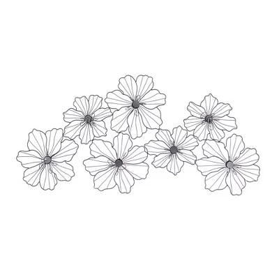 Metal Floral Wire Wall Decor Black - CosmoLiving By Cosmopolitan 16 Metal Floral Wire Wall Decor Black - CosmoLiving By Cosmopolitan - Image 14
