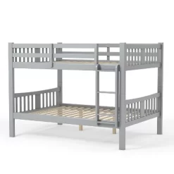 HOMES: Inside + Out Twin Over Twin Kids' Clare Bunk Bed Gray - IoHOMES -Northlight Store GUEST c5b7187d f46a 4646 a2d4 c70645f4b948