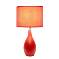18.11" Traditional Standard Ceramic Dewdrop Table Desk Lamp With Matching Fabric Shade Red - Creekwood Home 10 18.11" Traditional Standard Ceramic Dewdrop Table Desk Lamp With Matching Fabric Shade Red - Creekwood Home -Northlight Store GUEST c5f0c7f6 0619 428b b785 7fb6bce954ea