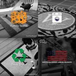 2'x3' ColorStar Deco Grid Door Mat Coral - Bungalow Flooring -Northlight Store GUEST c6b6a7a9 4eb4 46e4 adb5 94b131214201