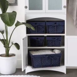 Design Imports Set Of 5 Rustic Bronze Chicken Wire French Blue Liner Baskets -Northlight Store GUEST c73be0fe fde0 4273 9cd3 a45b95025a00