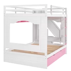 Full Over Full Bunk Bed With Trundle, Stairs, Ladders And Storage Cabinet-ModernLuxe -Northlight Store GUEST c78eee8b bf08 42f0 8b71 bdd9c5dfaa5f