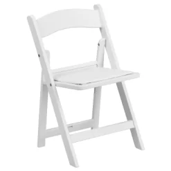 Emma And Oliver 2 Pack Kids White Resin Folding Event Party Chair With Vinyl Padded Seat -Northlight Store GUEST c864bc29 0330 4869 adc5 372f152853d2