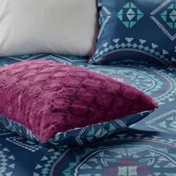 Blair Full/Queen 3pc Reversible Comforter Mini Set Navy/Purple -Northlight Store GUEST c8714e16 f620 4a25 9c7b 22d8f2646f01
