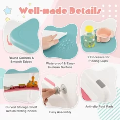 Costway 3-Piece Kids Table And Chair Set Toddler Activity Study Desk With Building Blocks -Northlight Store GUEST c8980cb9 9fb5 4937 99de 07e659170118