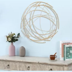 LuxenHome Gold Metal Abstract Swirl Round Wall Decor 13 LuxenHome Gold Metal Abstract Swirl Round Wall Decor -Northlight Store GUEST c8c87338 f617 4430 840b c8f078f75fbc