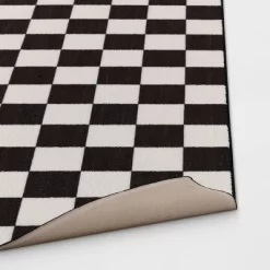 4'x5'5" Small Checker Rug Charcoal And Ivory - Room Essentials™ 7 4'x5'5" Small Checker Rug Charcoal And Ivory - Room Essentials™ -Northlight Store GUEST c9005e56 48da 44fe 8300 c5eefac4a0c7