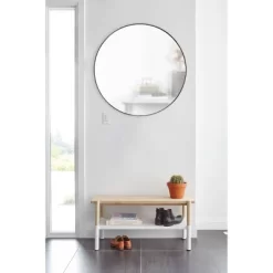 34" Hubba Round Wall Mirror Titanium - Umbra -Northlight Store GUEST c903237f 626c 4e45 995b 30dc55a5948f