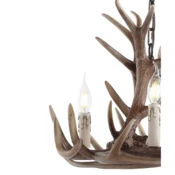 18" LED Adjustable Resin Antler Chandelier Brown - Jonathan Y -Northlight Store GUEST caf31d5e aebe 4de4 a924 16a858aabf13