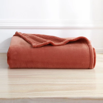 50"x60" 300 Recycled Velvetloft Throw Blanket Orange - Berkshire Blanket & Home Co. 4 50"x60" 300 Recycled Velvetloft Throw Blanket Orange - Berkshire Blanket & Home Co. - Image 2