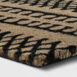 1'6"x2'6" Stripe Tufted Doormat Black - Project 62™