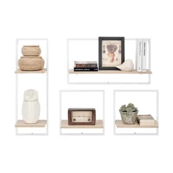4pc Framed Wall Shelf Set White/Maple - Danya B. -Northlight Store GUEST cca05d15 2b86 4684 9483 80202d8dbd90