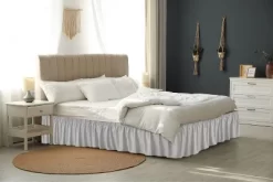 Ruffled Elastic Wrap Around Bedskirt 15 Inch Drop - CGK Linens -Northlight Store GUEST cca2330d 5f73 467d 9b7c c1b561554eba
